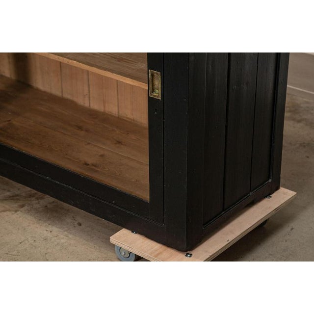 Large Antique English Ebonised Glazed Housekeepers Cabinet, 1880 For Sale - Image 18 of 18