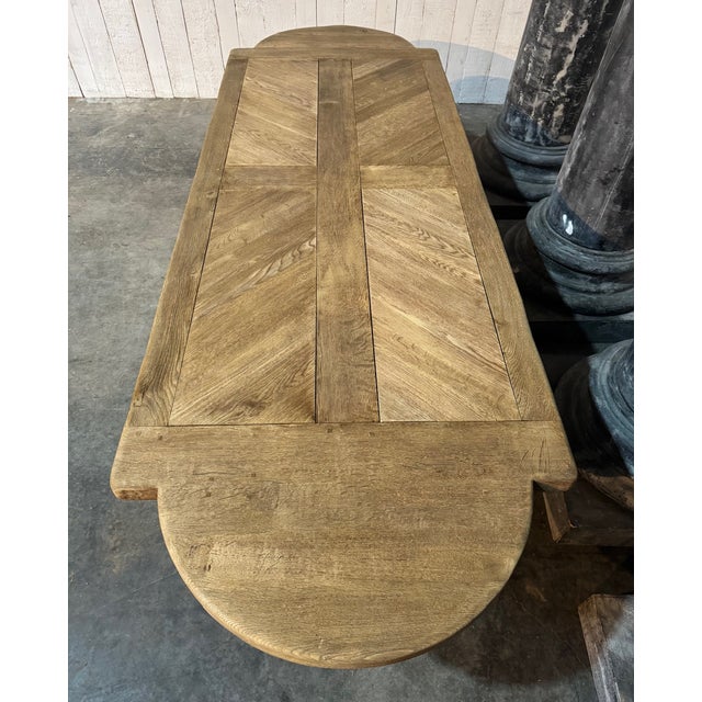 Large French 3-Meter Oak Farmhouse Dining Table, 1920s For Sale - Image 12 of 16