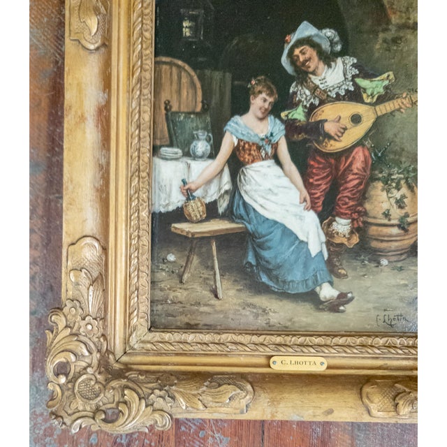 19th Century Continental European Dutch Style Interior Tavern Genre Scene Painting, Signed For Sale In New York - Image 6 of 16