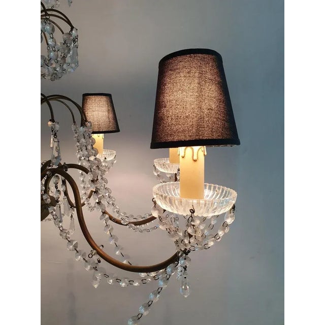 Rococo Crystal Chandelier, Italy, 1950s For Sale - Image 4 of 10