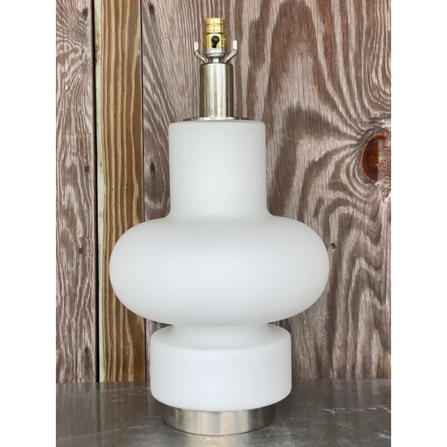 Mid 20th Century Vintage Mid 20th Century After Bobo Piccoli for Fontana Arte Glass Lamp For Sale - Image 5 of 5