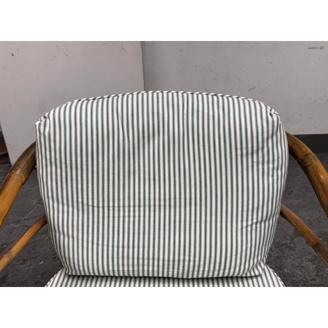 Brown McGuire Furniture Bamboo Barrel Club Chairs, Pair Circa 1970's For Sale - Image 8 of 12