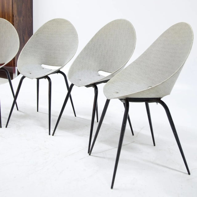 Metal Mid-Century Italian Chairs, Set of 4 For Sale - Image 7 of 8