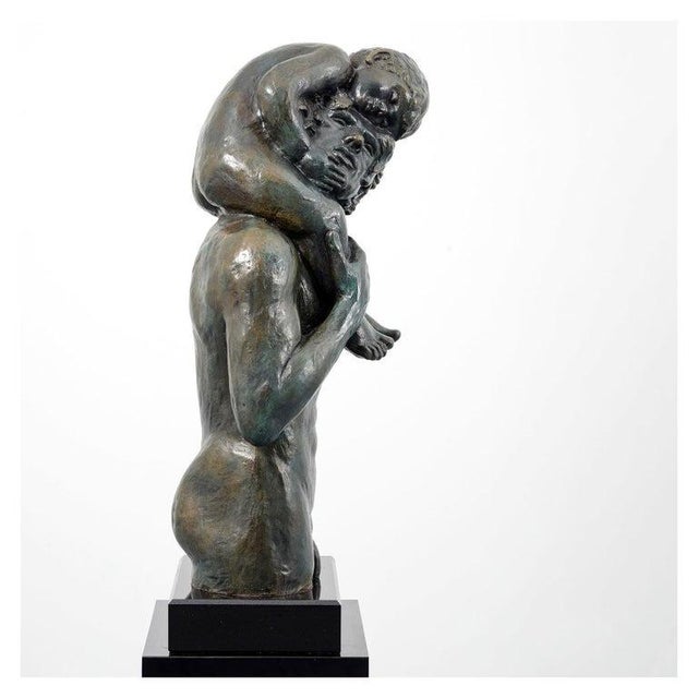 1980s “Victor Salmones ‘Primogénito’ Bronze Sculpture, Edition 5/10 For Sale In Los Angeles - Image 6 of 16