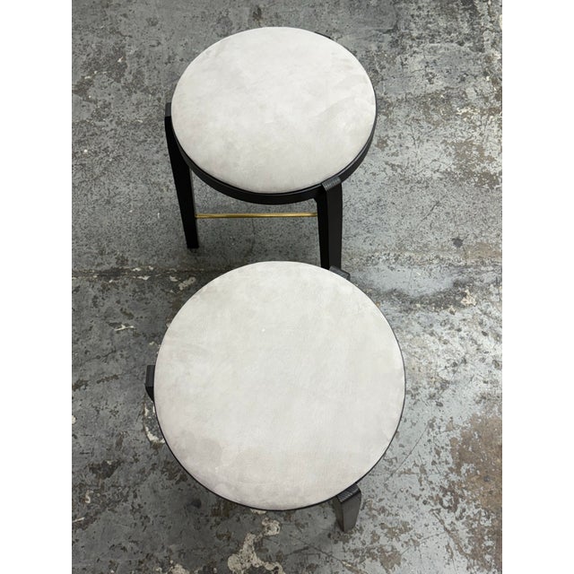 2020s Custom Design Stanton Counter Stools, Pair For Sale - Image 5 of 12