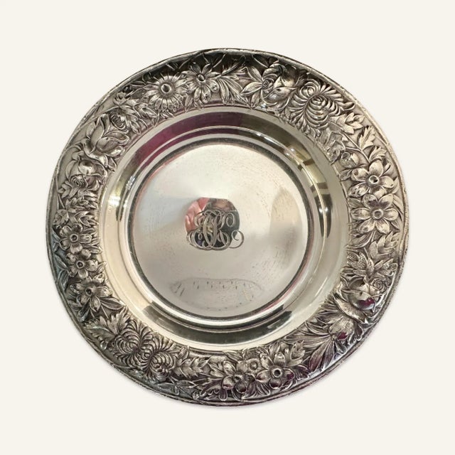 Pair of 1920s S Kirk & Son Inc Repousse Compotes For Sale - Image 4 of 8