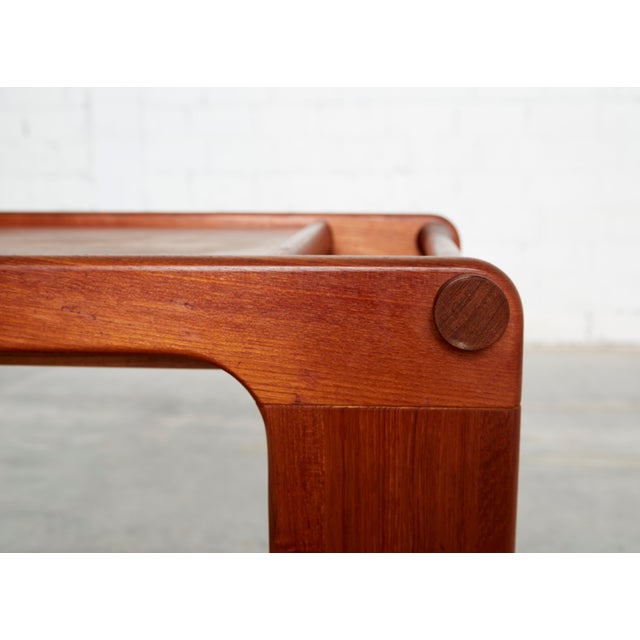 Wood Mid-Cenntury C-Shaped Bar Trolley in Teak by K.T. Møbler, 1960s For Sale - Image 7 of 14