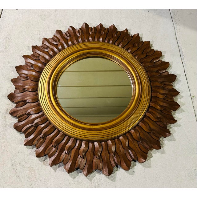 1990s Vintage Extra Large Sunburst 52” Mirror For Sale - Image 5 of 11