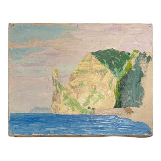 1960s Coastal Oil on Canvas For Sale