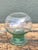 Vintage Green Pedestal Glass Vase For Sale In West Palm - Image 6 of 12