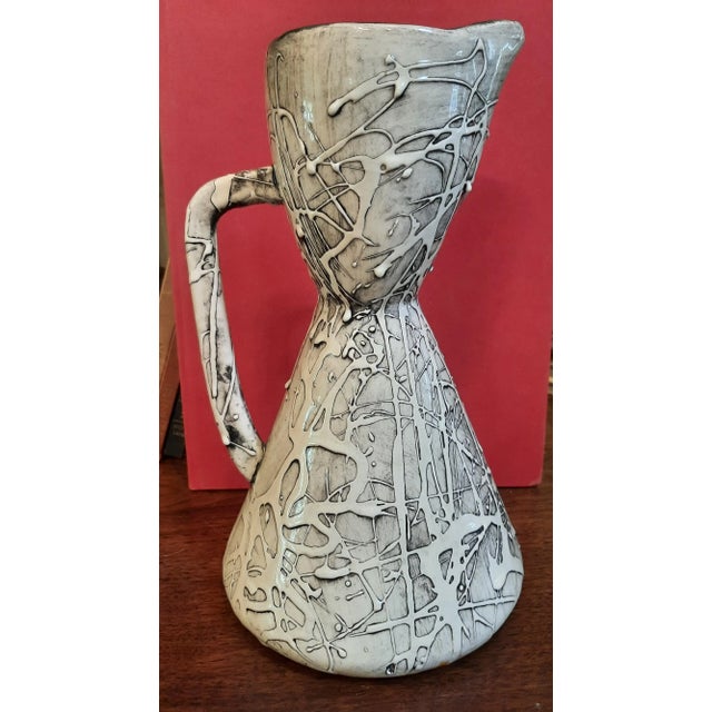 Mid 20th Century Mid Century Splatter Pottery Pitcher Schoop Willis For Sale - Image 5 of 6