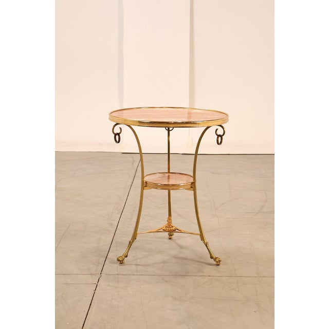 Mid 20th Century Neoclassical Style Pair of Marble Top Gueridon Side Tables For Sale - Image 15 of 18