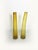 Pair of vintage hand-blown glass vases from the Biot glassworks, recognizable by their fine air bubbles trapped within the...