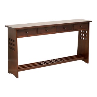 Stickley Edinburgh Cherry Glasgow Arts & Crafts Style Console Sofa Table For Sale