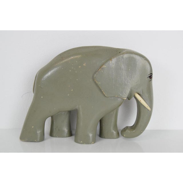 Art Deco Sculpture Wood Elephant, 1930s For Sale - Image 3 of 16