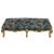 Mid 20th Century Carved White Oversized Ottoman With Aqua Fabric in Louis XV Style For Sale - Image 5 of 5