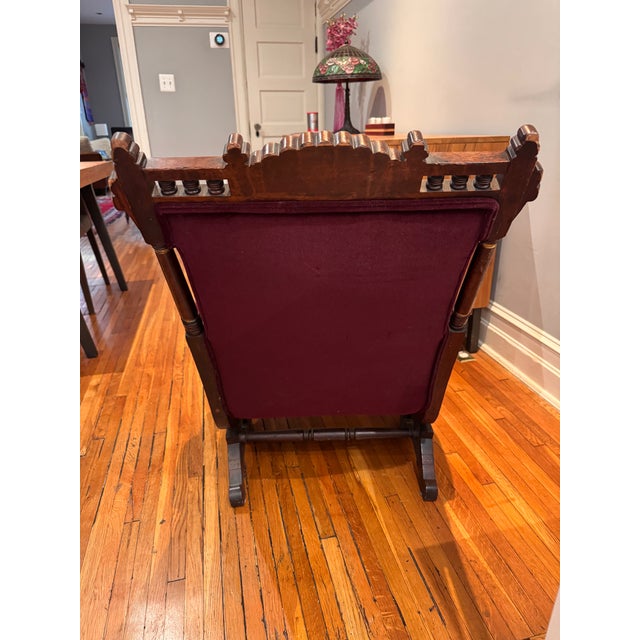 Burgundy Late 19th Century American Eastlake / Renaissance Revival Chairs (Pair) For Sale - Image 8 of 11