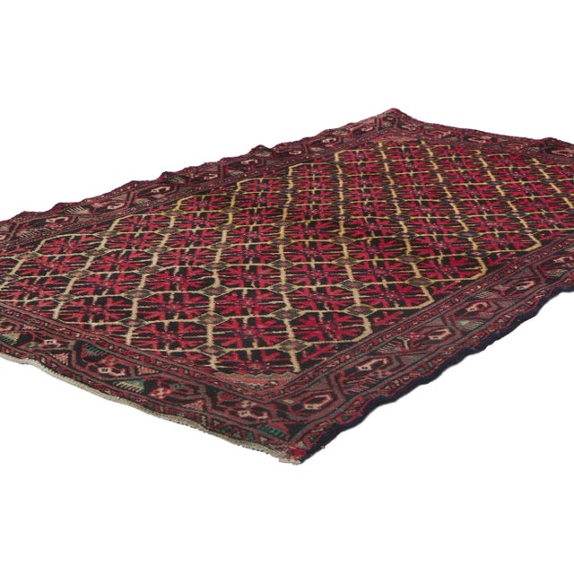61070 Vintage Persian Malayer Rug, 03'02 x 04'09.