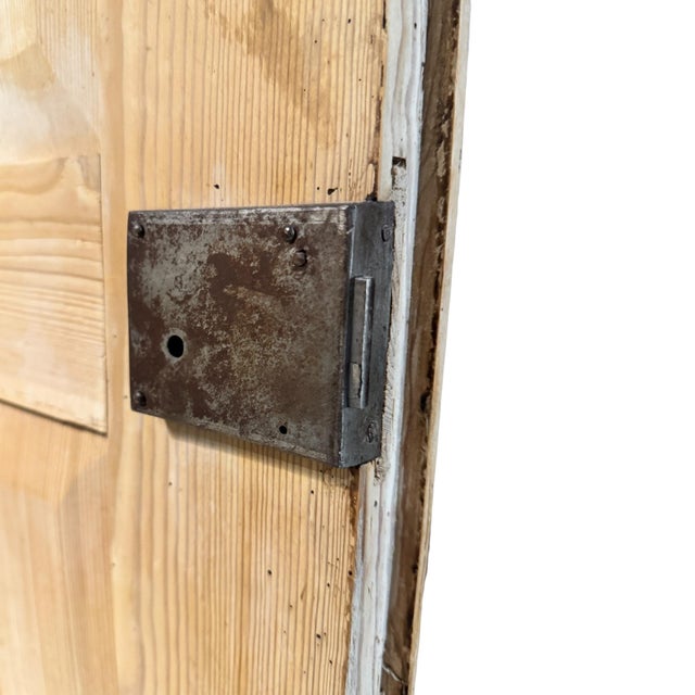 19th Century Victorian Pine Two-Door Wardrobe with Drawer, 1870 For Sale - Image 5 of 7