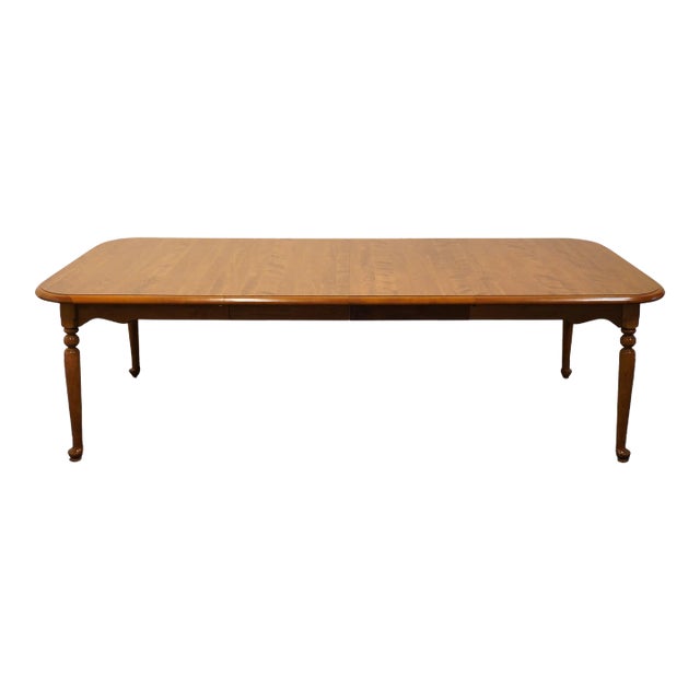 Ethan Allen Heirloom Nutmeg Maple Colonial Early American 96" Dining Table 10-6163p For Sale