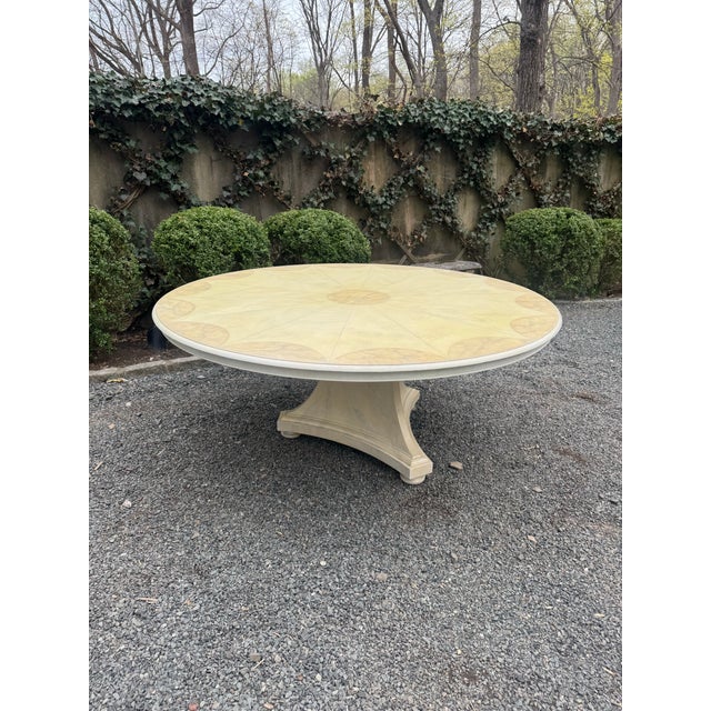 2010s Mark Hampton Custom Faux Painted Dining Table For Sale - Image 5 of 10