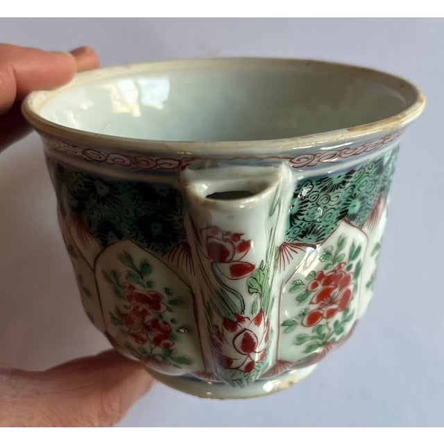 Green Antique Chinese Famille Verte Porcelain Small Teapot or Cream Jug Kangxi Period (1662–1722) For Sale - Image 8 of 15