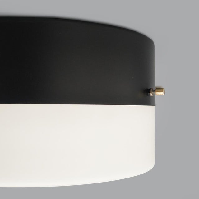 Vintage Ceiling Light in Opal White Glass, 1950s For Sale - Image 11 of 13