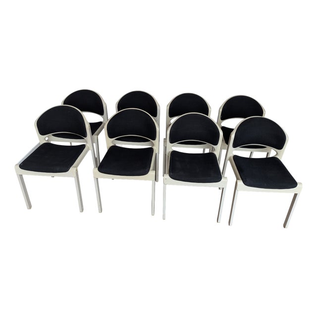 Vintage Stackable Chairs by Aeon Mondial, 1980s, Set of 8 For Sale