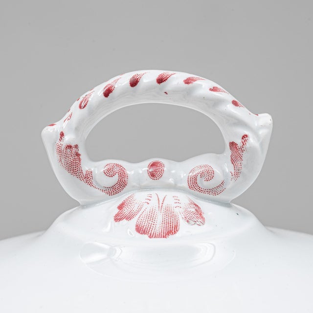 Off-white 20th Century Belgian Special Edition Porcelain Tureen With Lid For Sale - Image 8 of 18