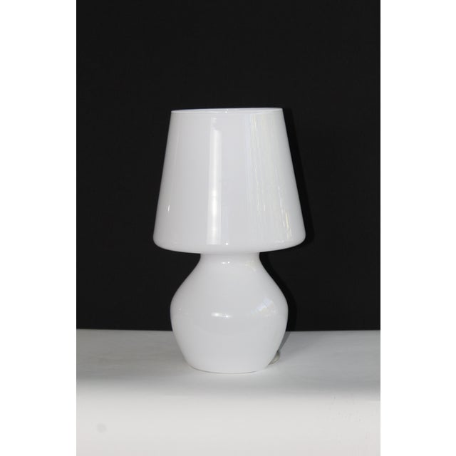 Mid 20th Century Fontanaarte Style Murano Glass Lamp For Sale - Image 9 of 10