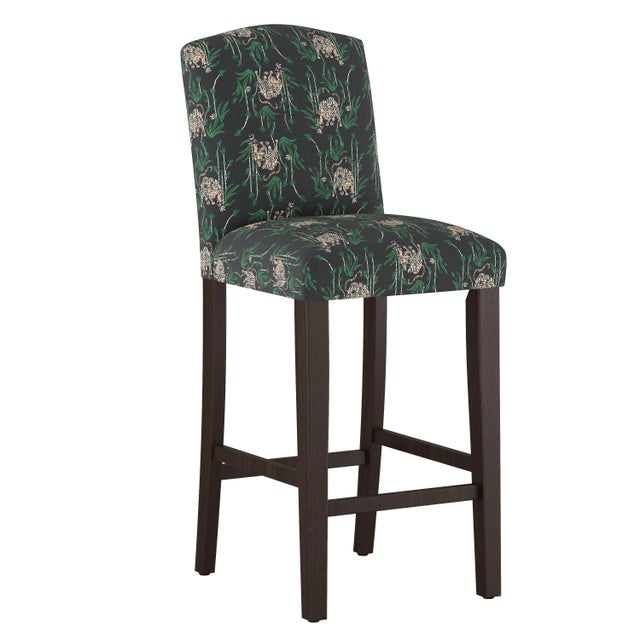 Cami Bar Stool in Ink Tiger Bamboo For Sale In Chicago - Image 6 of 7