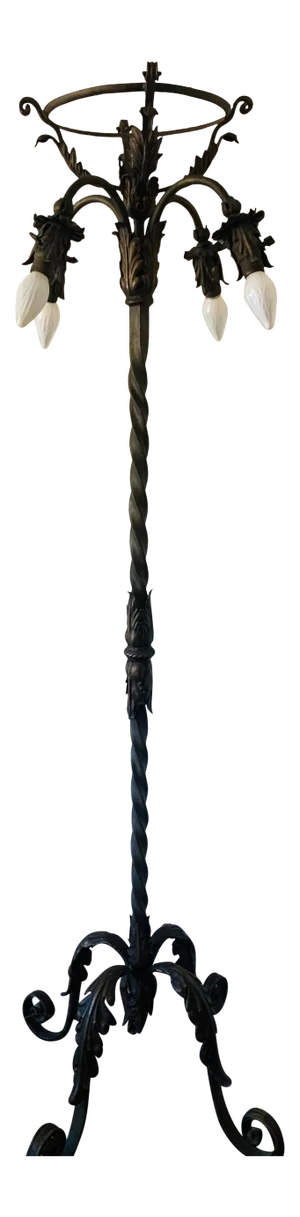 Spanish Wrought Iron Floor Lamp