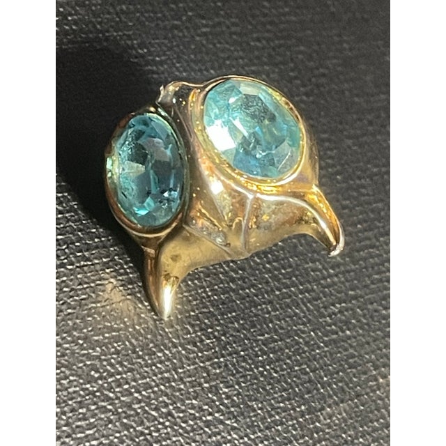 Coro 1940s Art Deco Coro Designer Adolph Katz Iconic Hoot Owl Earrings Closure, Pair For Sale - Image 4 of 7