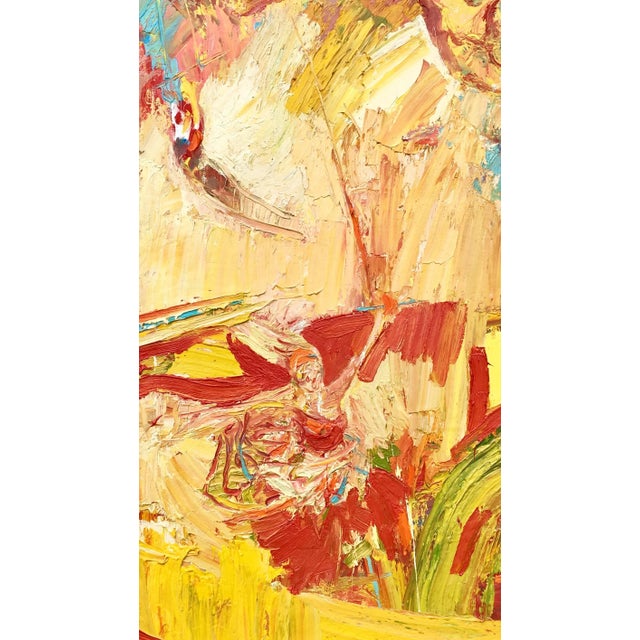 Oil on canvas, signed. From the artist's 2018 India series