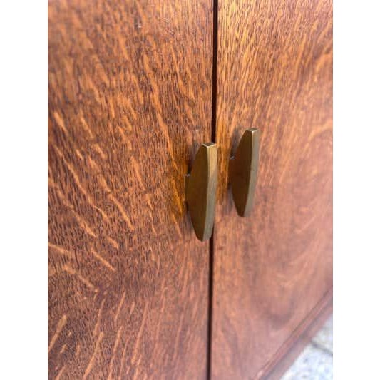 Henredon Henredon Oak Cabinet, Mid-Century Design, Brass Knobs, 1963 For Sale - Image 4 of 15