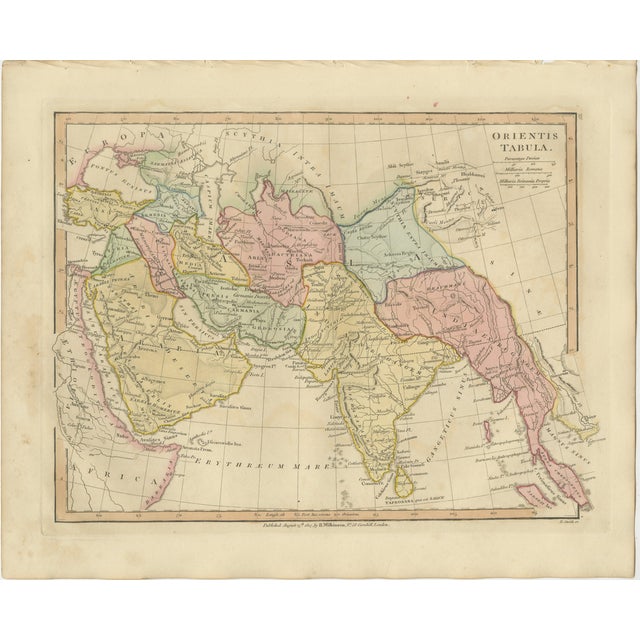Antique Map of the Ancient Middle East and India Wilkinson Orientis Tabula, 1807 For Sale