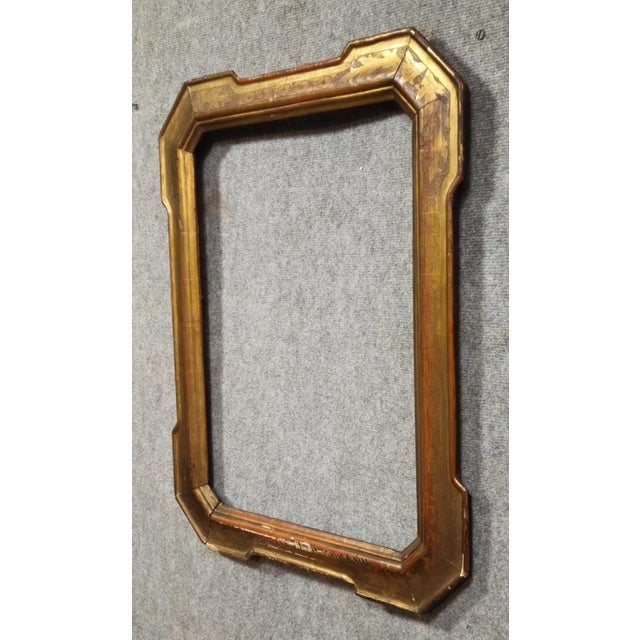 Antique Gilt Frame – Engraved Floral Decoration – 19th Century Magnificent antique giltwood frame, richly decorated with...