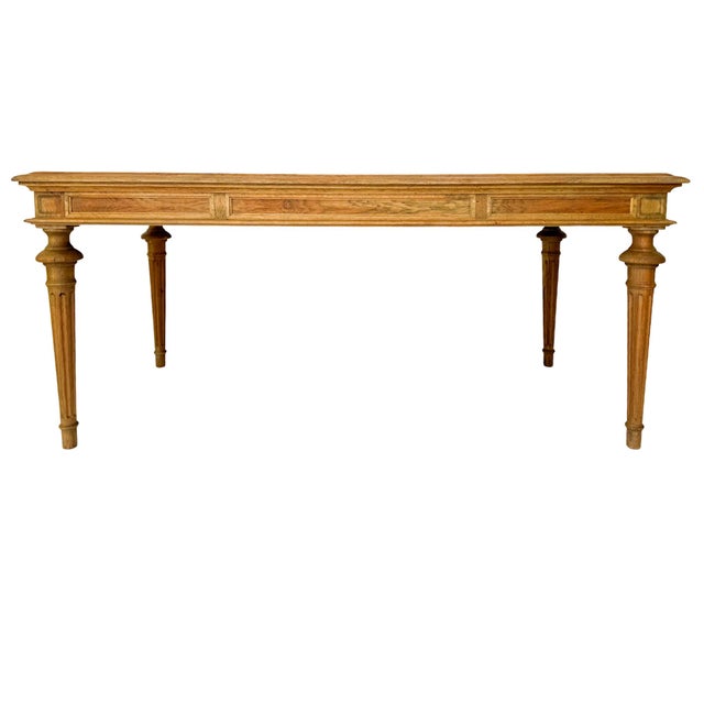 2010s Restoration Hardware French Farmhouse Salvaged Oak Rectangular Dining Table For Sale - Image 5 of 11