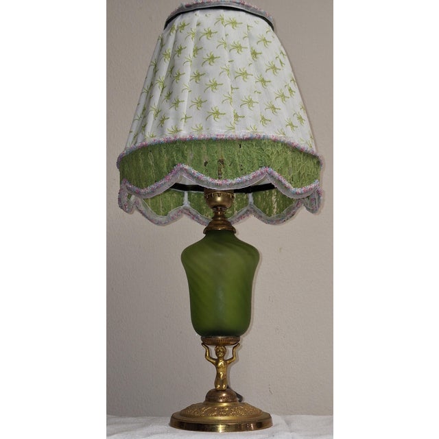 Vintage Table Lamp with Figurative Bronze Base by Lamplove, 1920s For Sale - Image 6 of 12