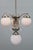 Czech Art Deco Nickel Chandelier with Rose Opaline Glass Globes, 1930s For Sale - Image 4 of 15