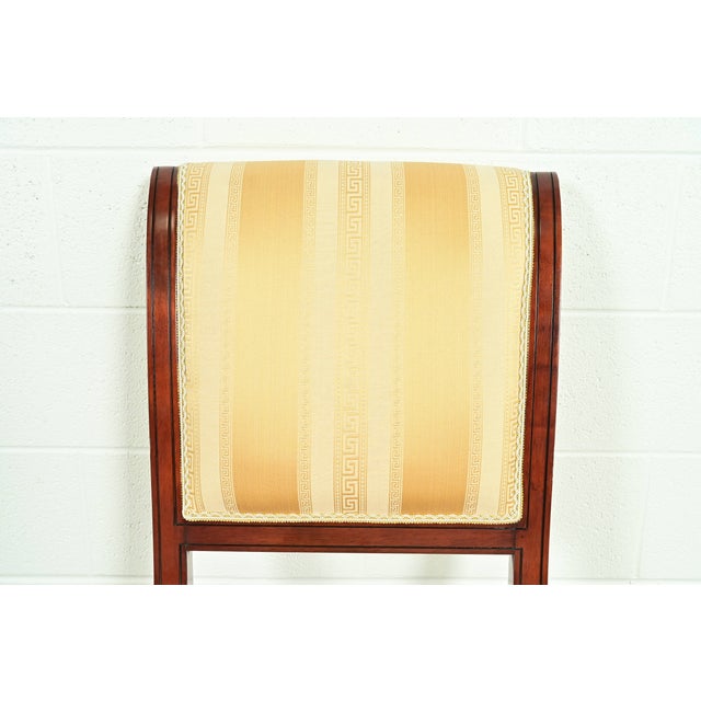 Baker Furniture Style Regency Carved Mahogany Side Chairs or Dining Chairs, Pair For Sale In South Bend - Image 6 of 14