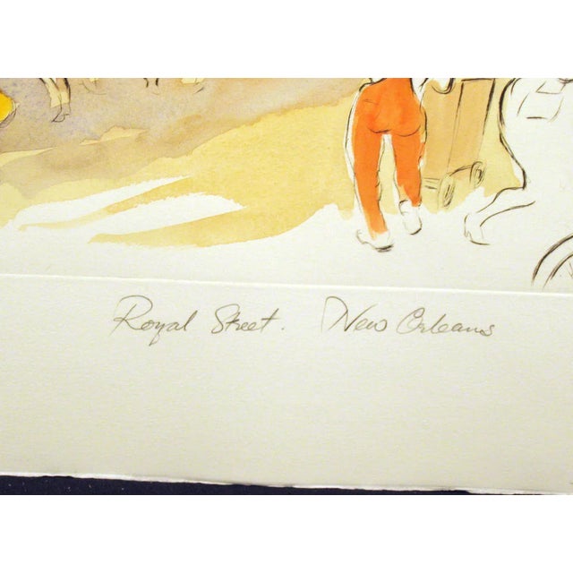 1987 "Royal Street - New Orleans" Hand-Painted Limited Edition Etching by William Papas For Sale - Image 4 of 6