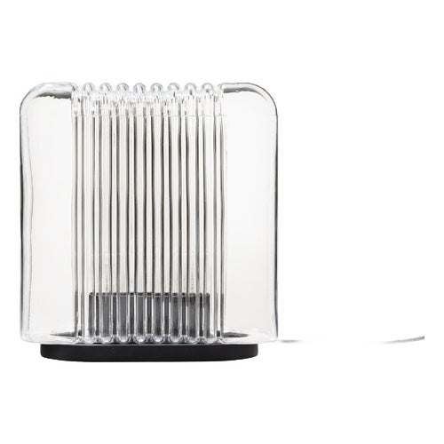 Mouth-Blown Glass & Aluminum Lari Table Lamp by Angelo Mangiarotti For Sale