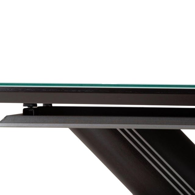 Wood, Glass, and Metal Rosario Dining Table from Musterring = For Sale - Image 5 of 12