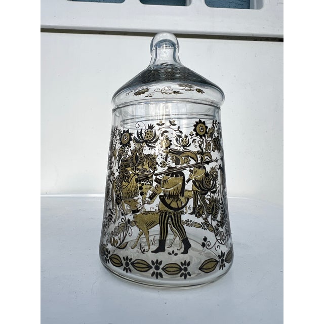 Gothic Vintage Hand Blown Glass Bonbonniere Jar West Germany For Sale - Image 3 of 6