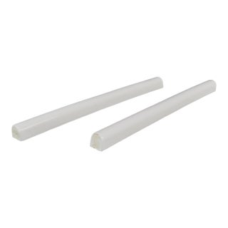 Pair of Vintage European White Ceramic Pencil Wall Tiles For Sale