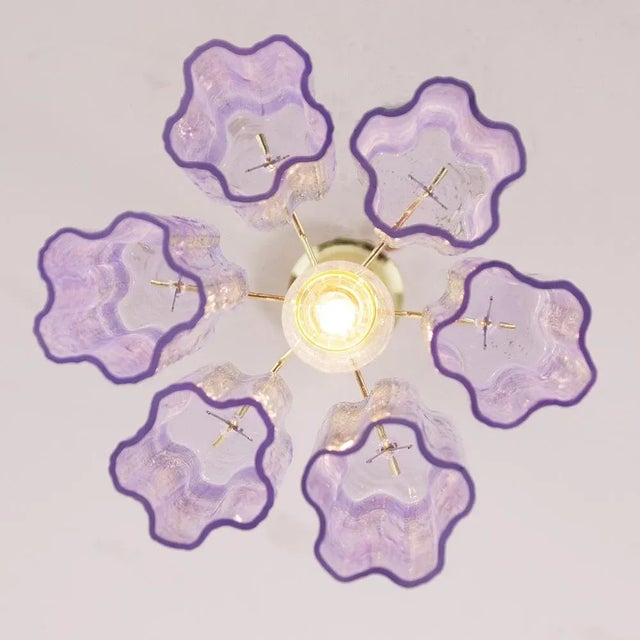 Tronchi Chandelier in Purple Wisteria, Italy, 1990s For Sale - Image 10 of 11