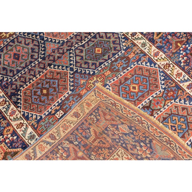 Late 18th Century Antique Tribal Kurdish Rug 4'2'' x 6'4'' For Sale - Image 4 of 12