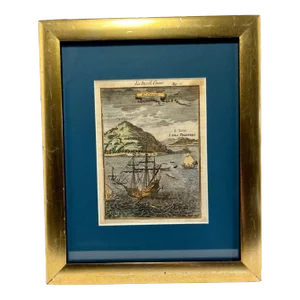 1686 Antique Manesson Mallet "Isle Cocos" Tafahi Island Hand Colored Engraving