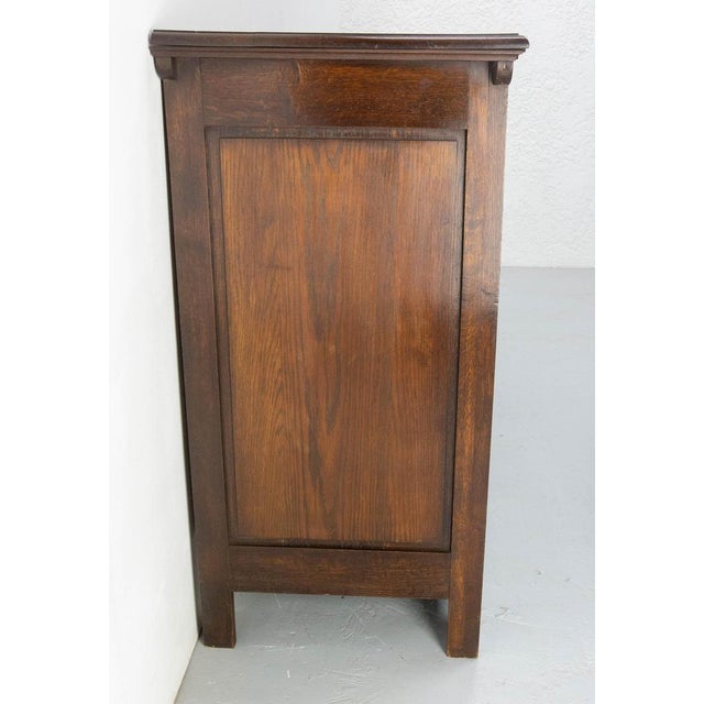 1960s Vintage French Neogothic Style Oak & Wrought Iron Buffet, 1960s For Sale - Image 5 of 18